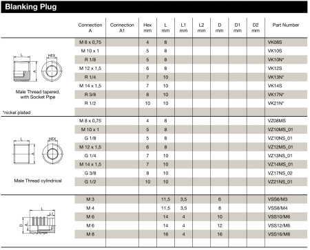 BLANKING PLUG