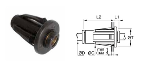BULKHEAD FIT'G QUICKFIT 8MM