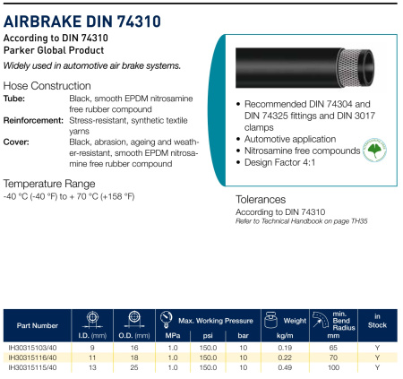 AIRBRAKE DIN 74310     13X25