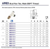 FDA NICKEL MALE 3/8"BSPT TEE P
